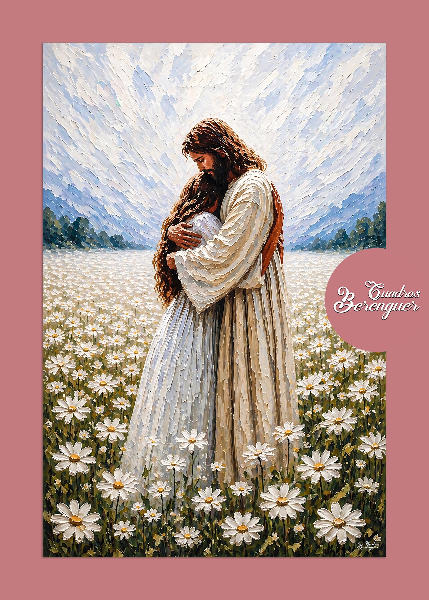 CUADRO 20X30 SIMIL OLEO EL ABRAZO DE DIOS