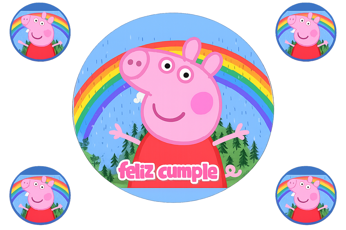 ⭐LAMINA DE ARROZ PEPPA PIG⭐