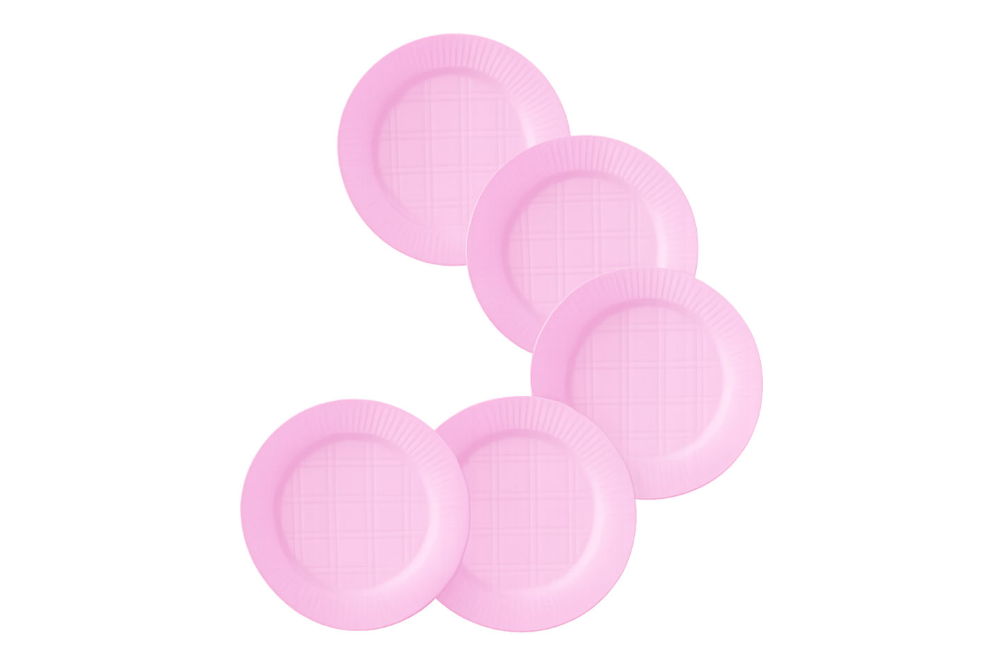 ⭐PACK X10 PLATOS DESCARTABLES ROSA PASTEL⭐