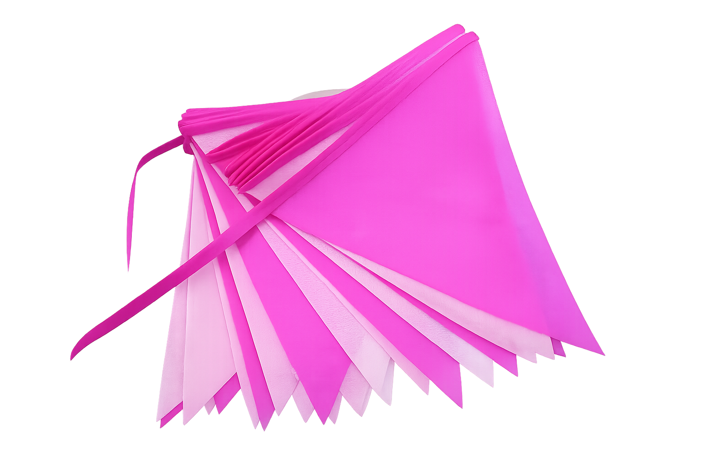 ⭐BANDERINES DE FRISELINA FUCSIA Y ROSA 2 METROS⭐