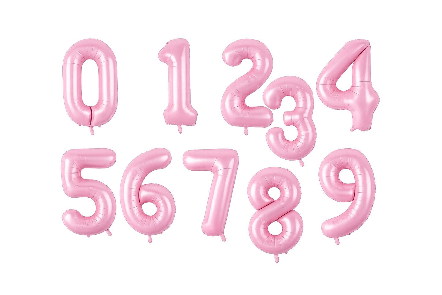 ⭐GLOBOS NUMEROS ROSA PASTEL SATINADO 32"⭐