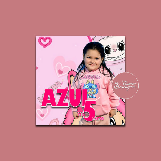 ⭐COMBO BANNER PERSONALIZADO LA BUBU 90X190 + SOUVENIRS ⭐