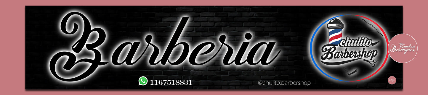 ⭐Cartel Barberia Chulos 40X180cm ⭐