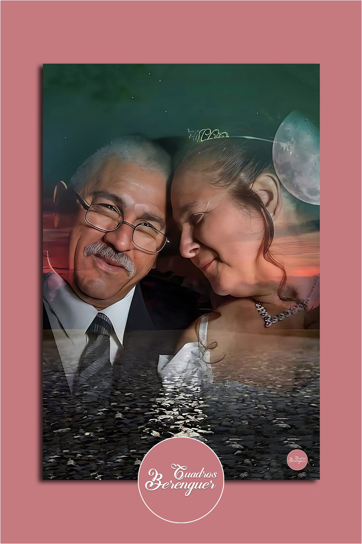 ⭐CUADRO MURAL RETRATO EN LA LUNA ⭐