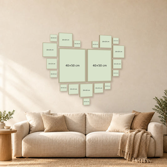 ⭐CUADRO HEART 120X100CM⭐ — mockup del diseño completo en ambiente