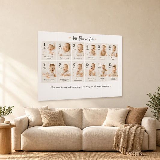 ⭐CUADRO SELENE MI PRIMER AÑO PERSONALIZADO⭐ — diseño completo ambientado