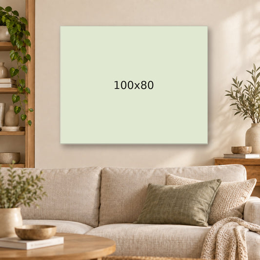 Cuadro personalizado 100×80 cm ambientado en un living