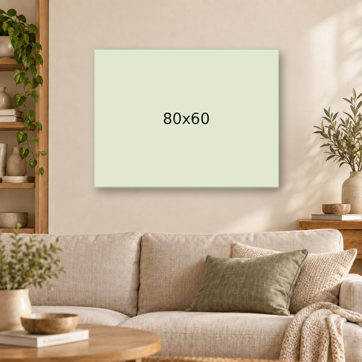 Cuadro personalizado 80×60 cm ambientado en un living