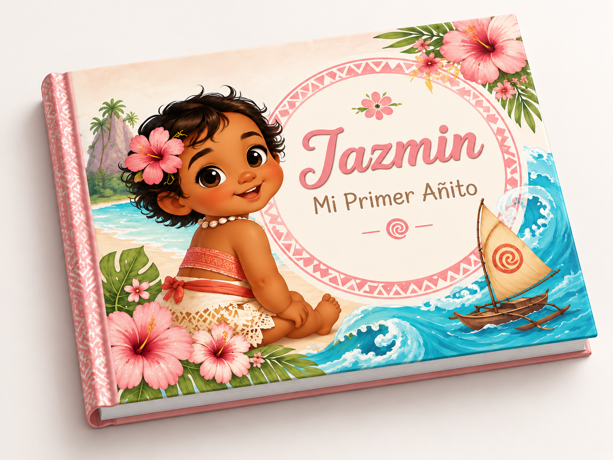 Mockup Fotolibro Jazmin Mi Primer Añito 28 x 22 cm