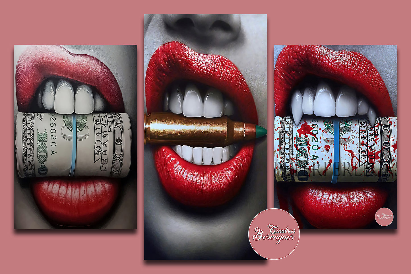 ⭐CUADRO HAMBIENT LONG LABIOS 60X40cm⭐
