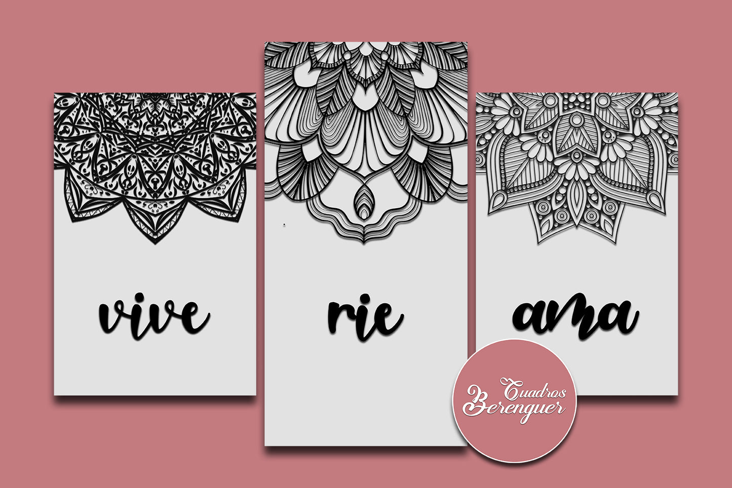 ⭐CUADRO HAMBIENT MANDALA 60X40cm⭐