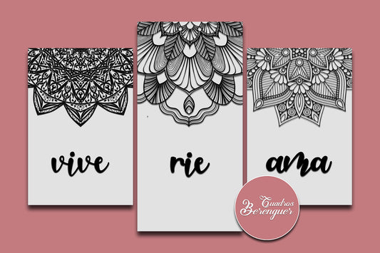 ⭐CUADRO HAMBIENT MANDALA 60X40cm⭐