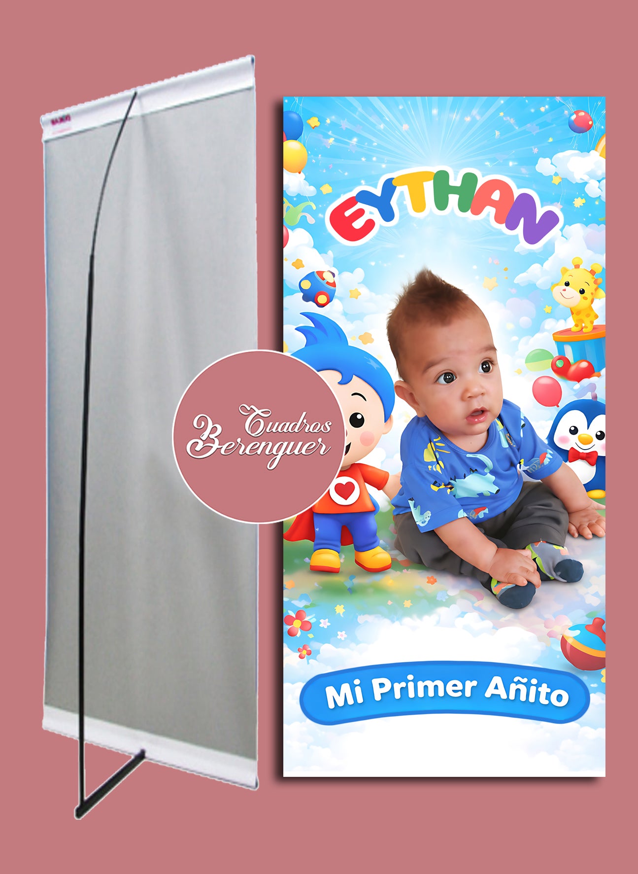 ⭐BANNER PERSONALIZADO INFANTIL PLIM PLIM 02 90x190⭐