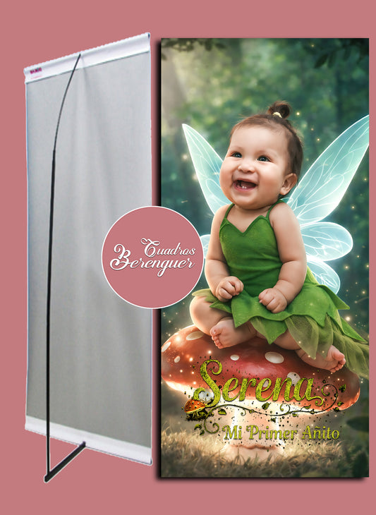 ⭐BANNER PERSONALIZADO INFANTIL TINKERBELL - CAMPANITA 90x190⭐