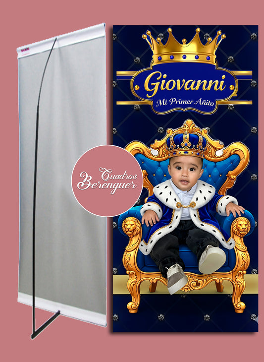 ⭐BANNER PERSONALIZADO INFANTIL MICKEY REY 90x190⭐