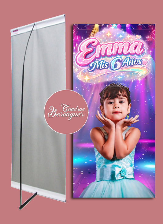 ⭐BANNER PERSONALIZADO 6 AÑOS K POP 90x190⭐