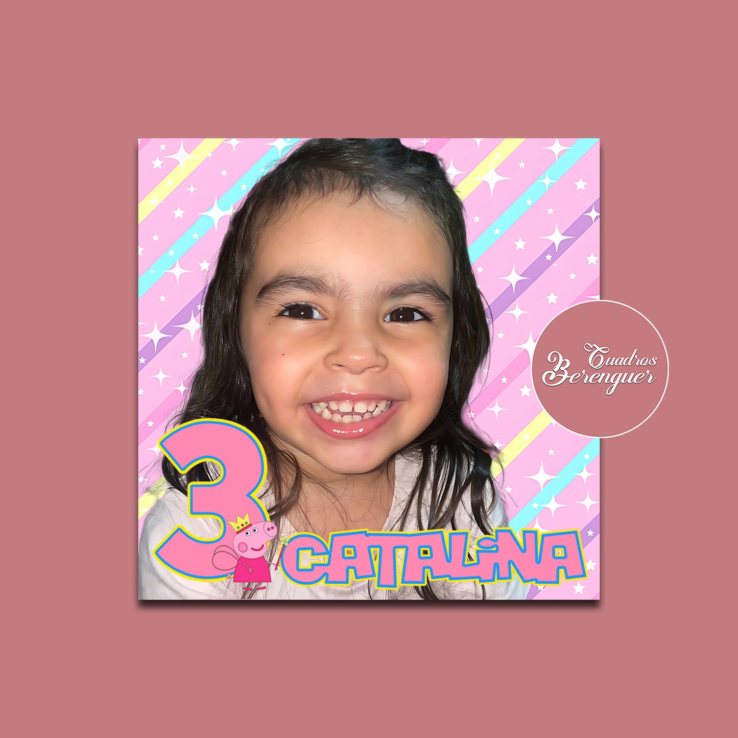 ⭐PACK SOUVENIR PERSONALIZADO PEPA PIG 10x10⭐