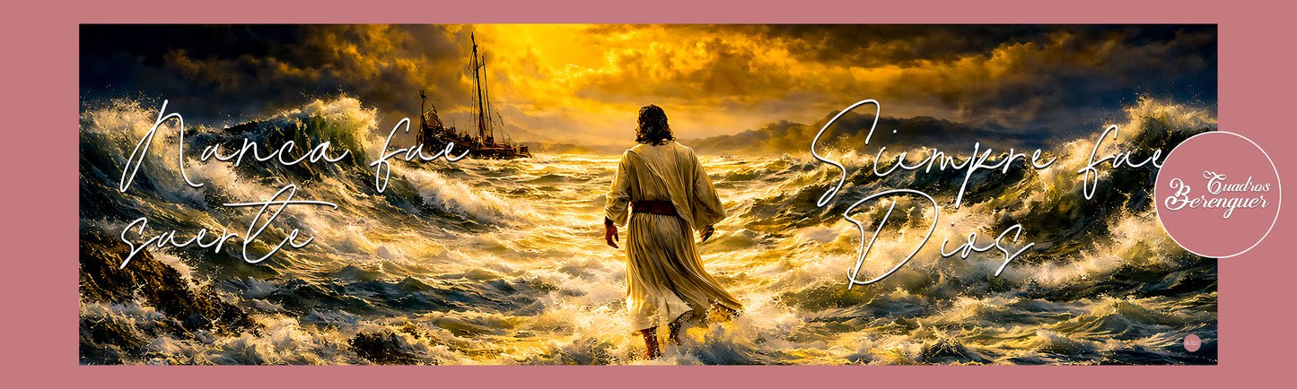 ⭐CUADRO CON FRASE LA TORMENTA DE DIOS 200X60cm ⭐