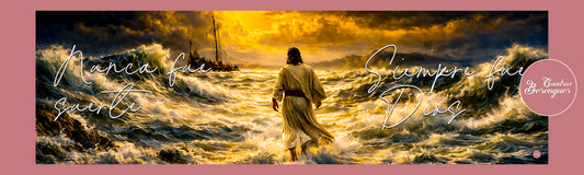 ⭐CUADRO CON FRASE LA TORMENTA DE DIOS 200X60cm ⭐