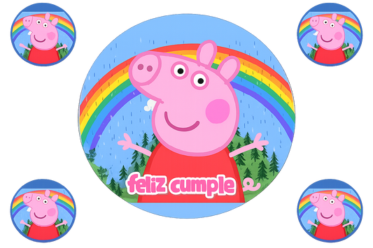 ⭐LAMINA DE ARROZ PEPPA PIG⭐
