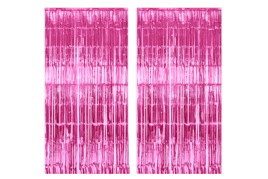 ⭐CORTINA METALIZADA ROSA 1X2 M⭐