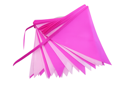 ⭐BANDERINES DE FRISELINA FUCSIA Y ROSA 2 METROS⭐