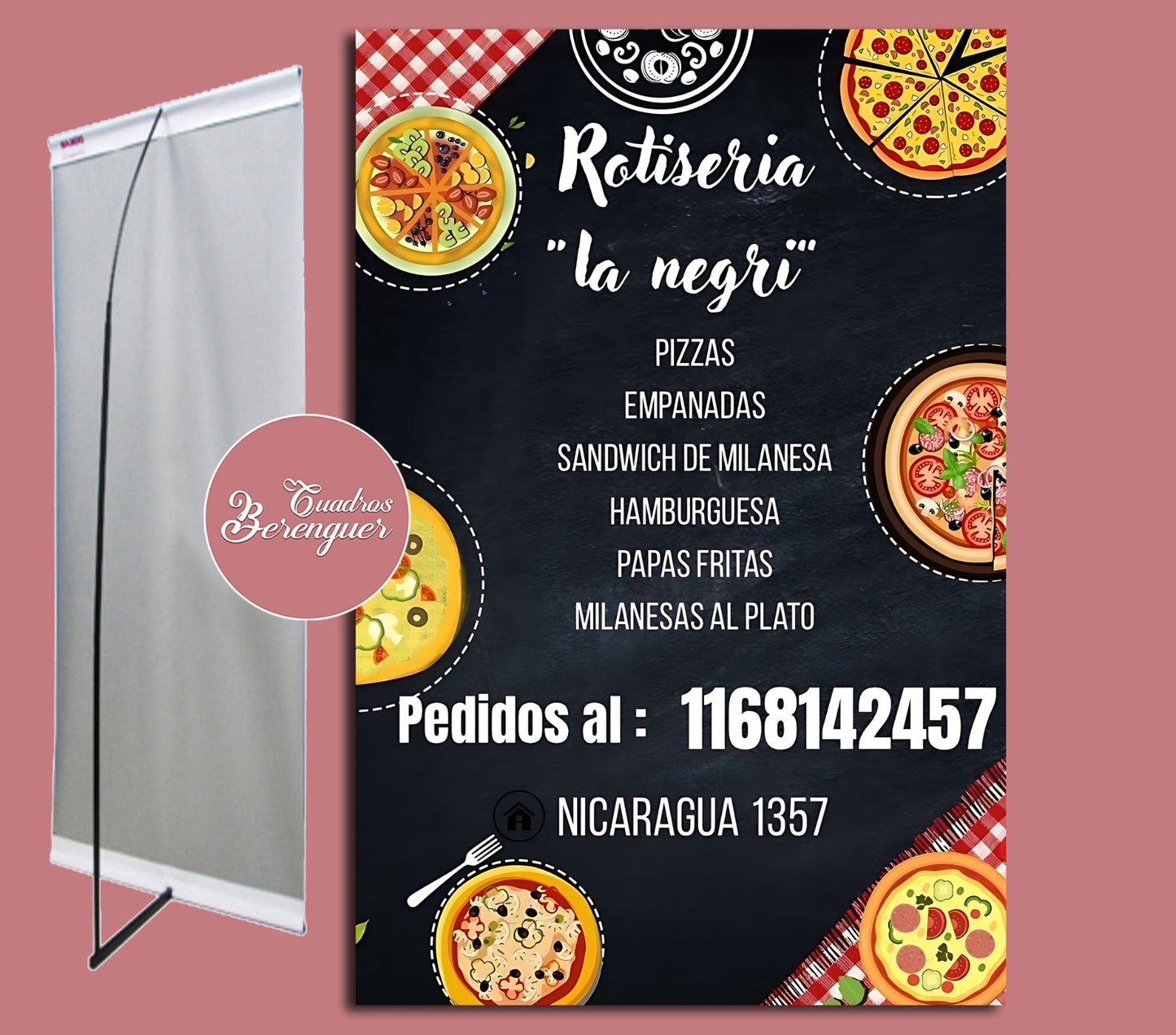 BANNER ESTRUCTURA SIMPLE CON FOTO PERSONALIZADO 90X1.35