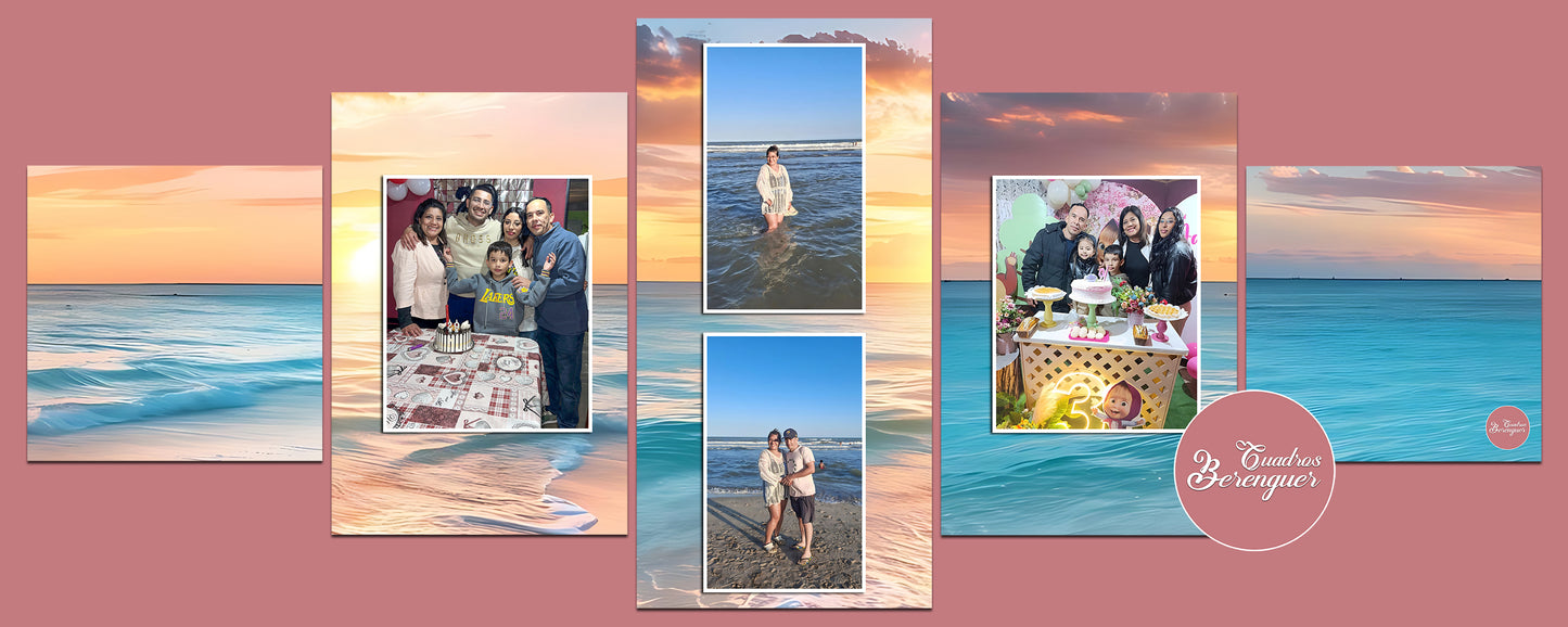 ⭐CUADRO PANORAMIC CON DISEÑO PLAYA 100X40cm⭐