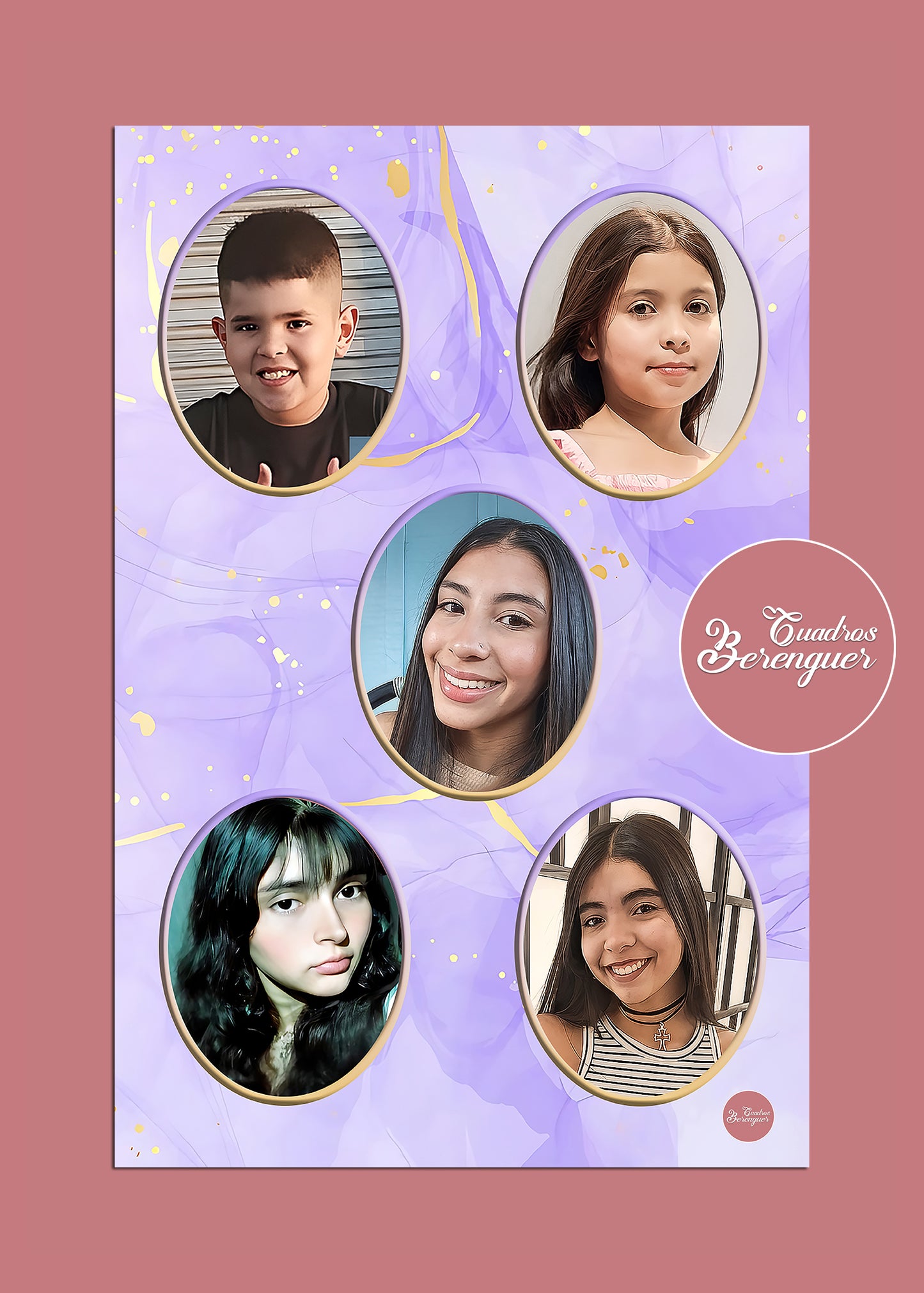 ⭐CUADRO RETRATO FAMILIAR X5 60X40cm⭐