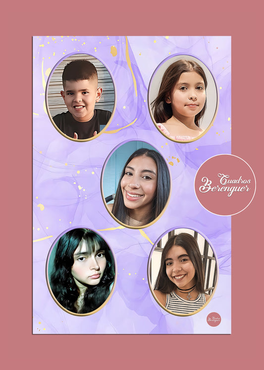 ⭐CUADRO RETRATO FAMILIAR X5 60X40cm⭐