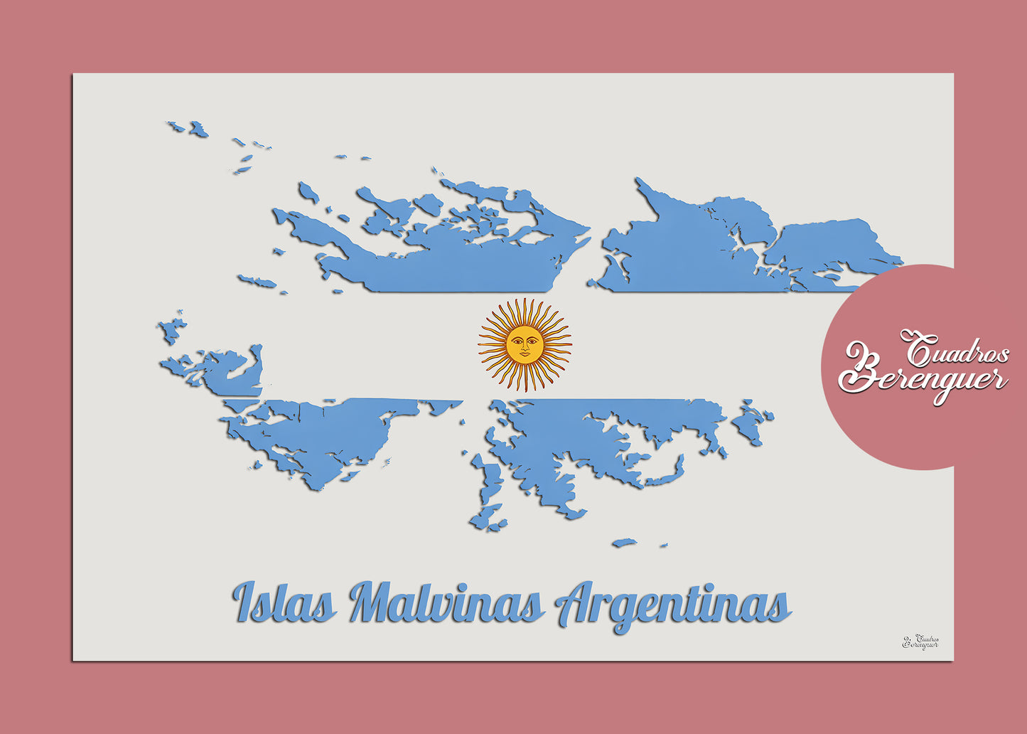 Cuadro Islas Malvinas Argentinas – Fondo Crema