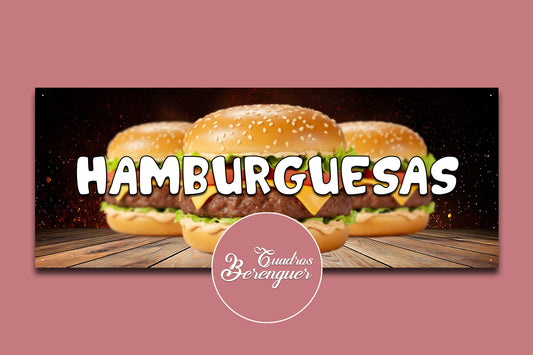 ⭐LONA IMPRESA HAMBURGUESAS 70X180CM⭐