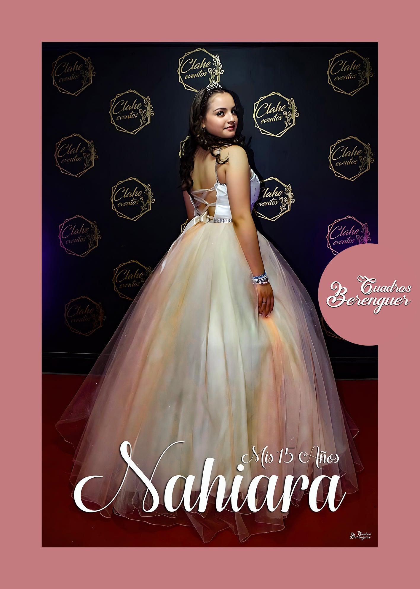 ⭐ CUADRO 60X40cm PERSONALIZADO 15 AÑOS CON NOMBRE