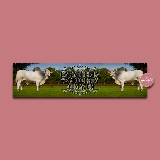 ⭐LONA IMPRESA CARNICERIA 1X4M⭐