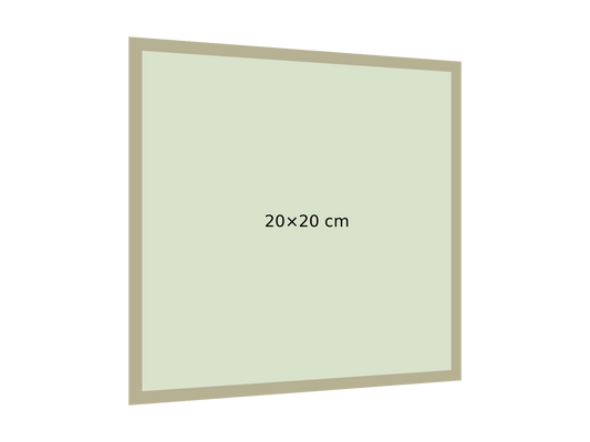 Maqueta sin fondo en perspectiva izquierda. 20×20 cm