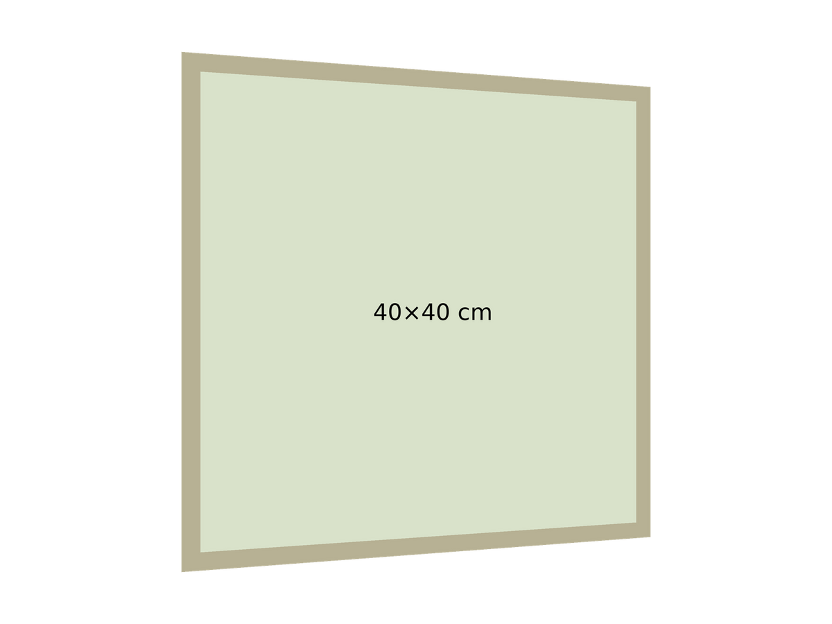 Maqueta sin fondo en perspectiva izquierda. 40×40 cm