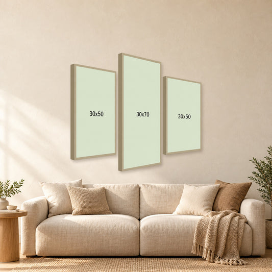 ⭐CUADRO HAMBIENT LARGE 90X70⭐ — mockup del diseño completo en ambiente