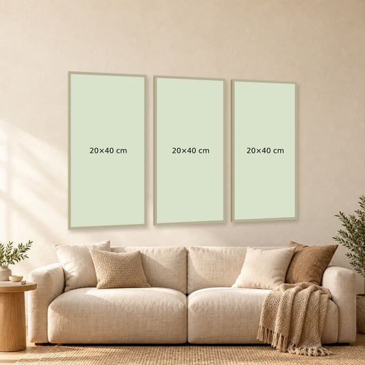 ⭐CUADRO HAMBIENT LONG 60X40CM⭐ — mockup del diseño completo en ambiente