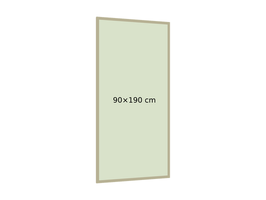 Maqueta sin fondo en perspectiva izquierda. 90×190 cm