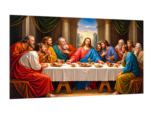 ⭐CUADRO DE JESÚS – LA ÚLTIMA CENA⭐ — PNG transparente sin halo, perspectiva izquierda 15°