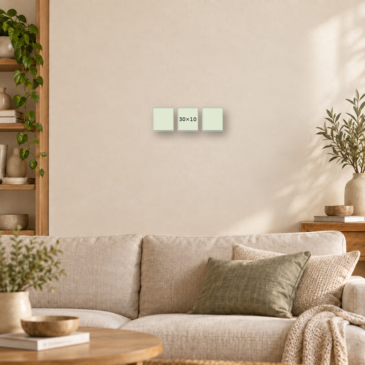 Cuadro personalizado 10×30 cm ambientado en un living