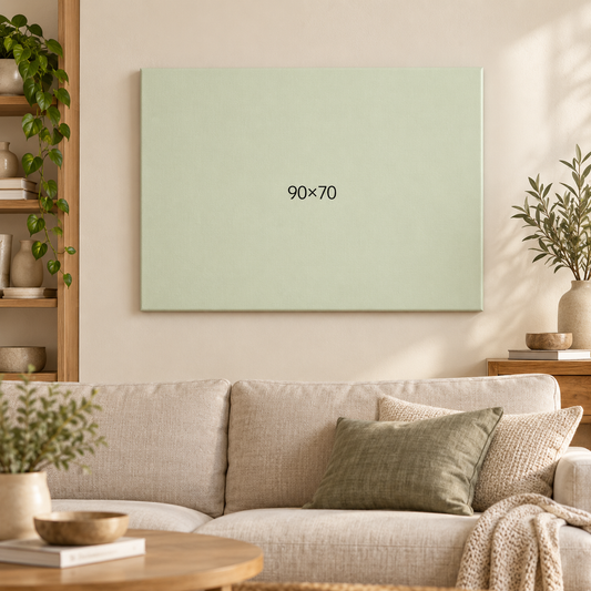 Cuadro personalizado 90×70 cm ambientado en un living