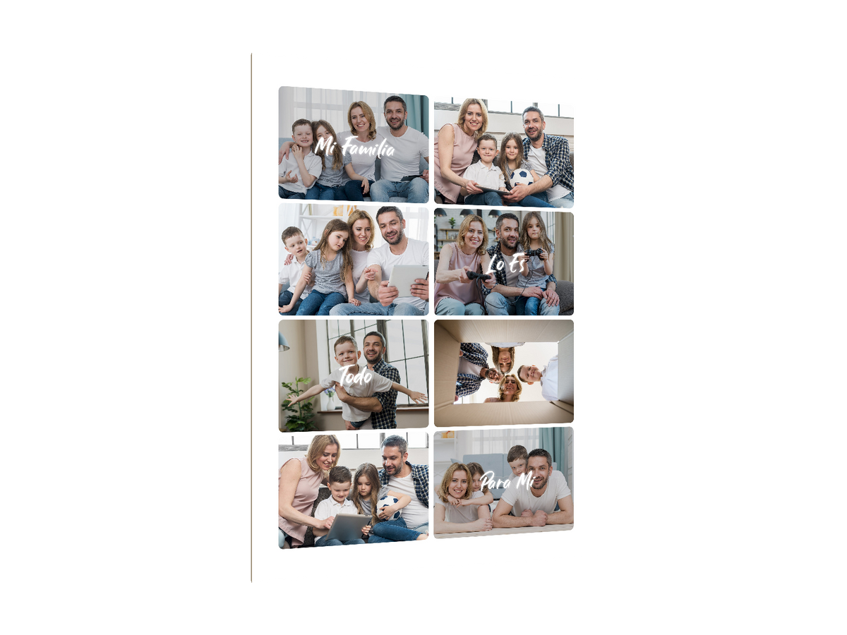 ⭐14 DISEÑO FAMILIA⭐ — diseño original, perspectiva izquierda 15°, fondo transparente