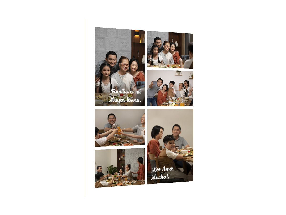 ⭐15 DISEÑO FAMILIA⭐ — diseño original, perspectiva izquierda 15°, fondo transparente