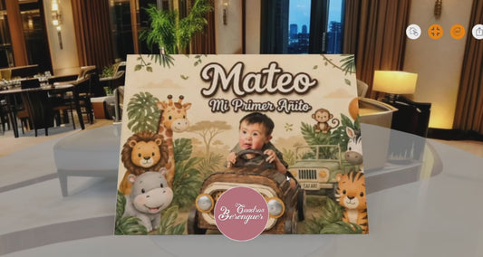 Cuadro Personalizado Cumpleaños Infantil – Safari