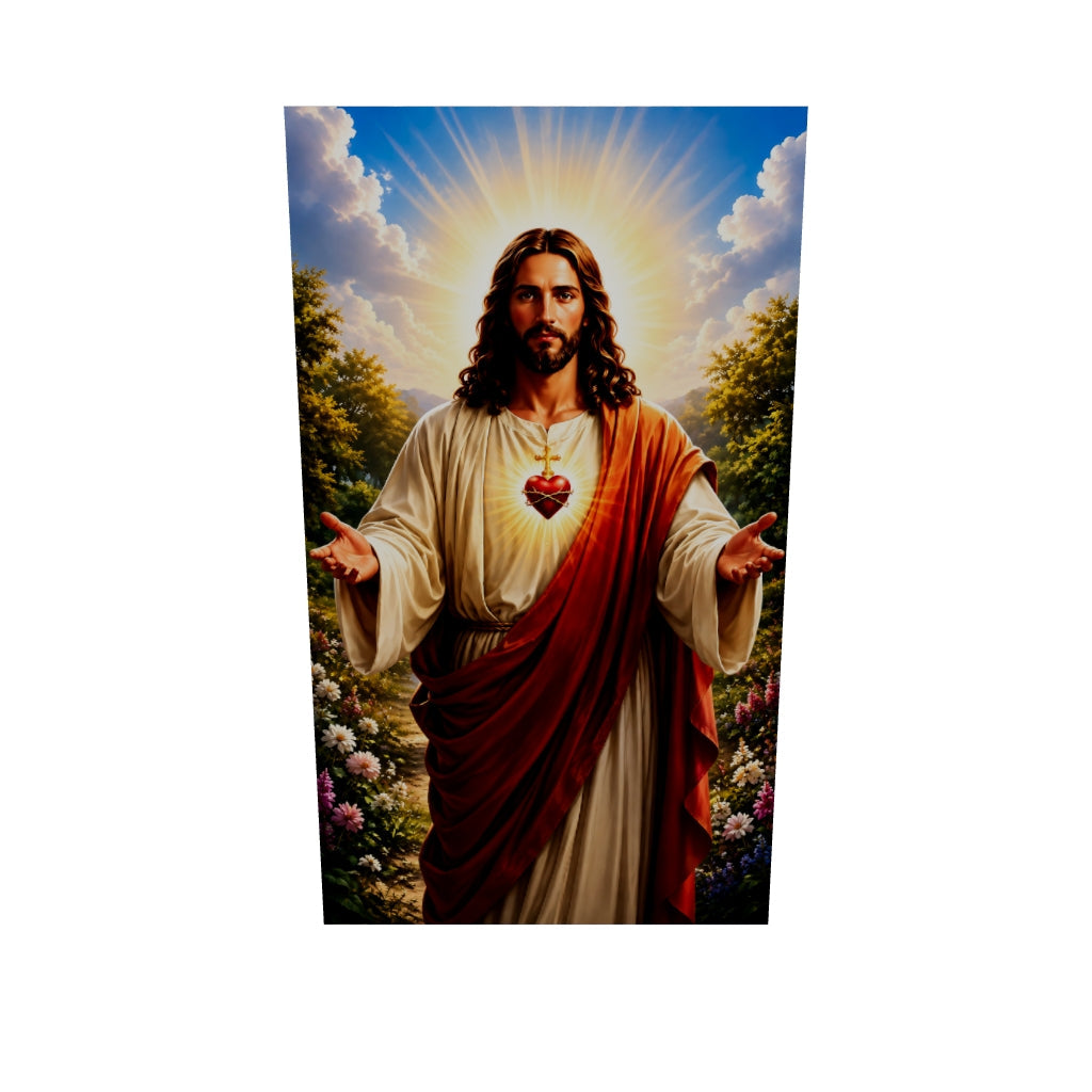 Vista 3D corregida del cuadro Sagrado Corazón de Jesús 140 x 80 cm