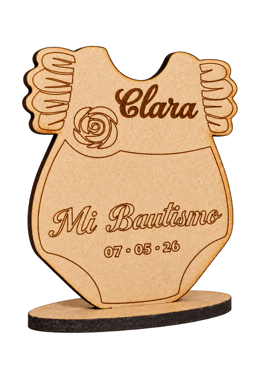 Souvenir individual personalizado en MDF, fondo transparente